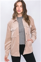 S39-1-1-LT-80123JH-KHK - CORDUROY BUTTON DOWN JACKET WITH POCKETS- KHAKI 2-2-2