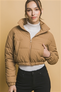 S39-1-1-LT-80280JN-CML - CROPPED PUFFER JACKET WITH POCKETS- CAMEL 2-2-2