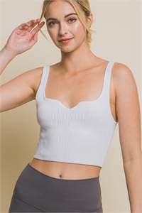 S39-1-1-LT-90153WN-WHT - KNIT CROP SWEATER TOP- WHITE 2-2-2