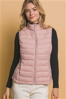 S39-1-1-LT-V5001-PKSTN - ULTRA LIGHTWEIGHT PADDED PUFFER VEST- PINK STONE 2-2-2