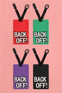 S6-4-2-LT374X271A - BACK OFF! LUGGAGE TAG-MULTICOLOR/12PCS
