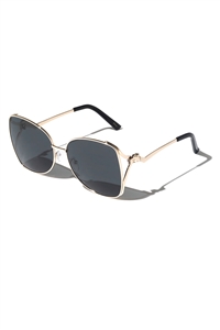 S22-1-5-M10740 - SQUARE TYPE AVIATOR SUNGLASSES/1PC