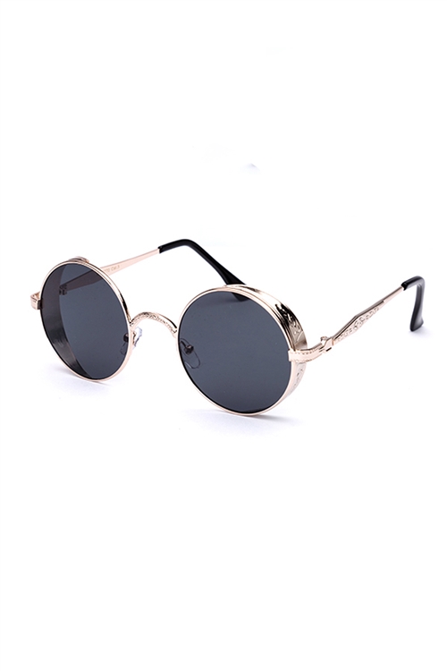 S1-8-2-M10770 - STEAM PUNK ROUND FRAME SUNGLASSES /12PCS