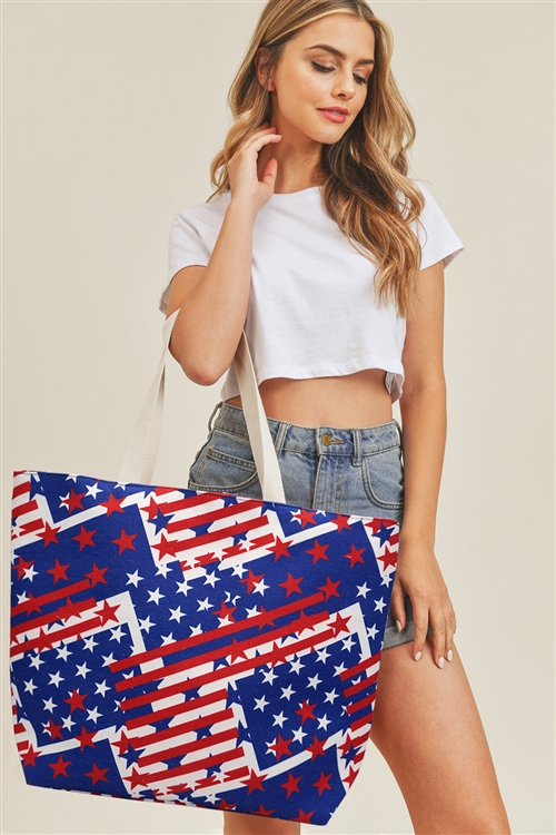 S30-1-1-MB0162 - AMERICAN FLAG TOTE BAG-USA/6PCS