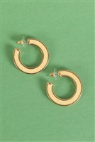 SA4-3-4-ME20705LYEL - GLITTER FOAM HOOP EARRINGS-LIGHT YELLOW/1PC