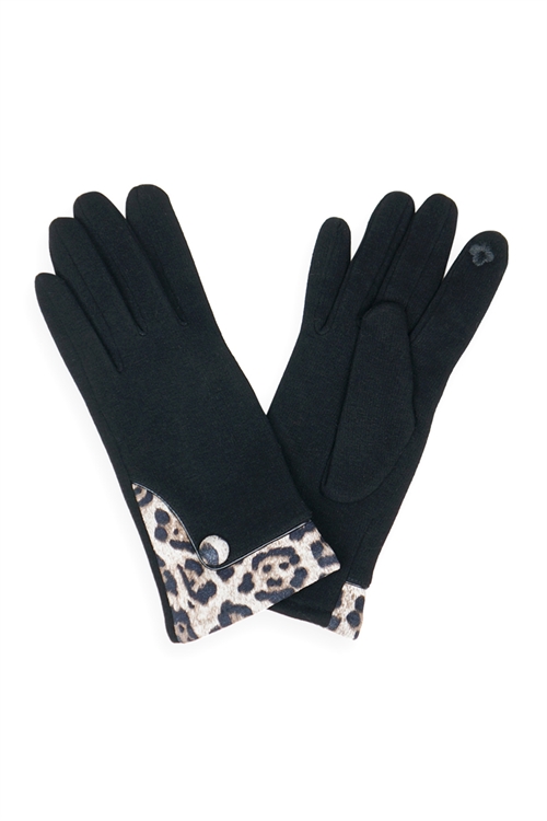 S23-6-3-MG0042LP-LEOPARD SMART TOUCH TRIM GLOVES/6PCS