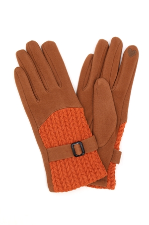 S30-1-1-MG0080 - CABLE AND BAND DETAILED SMART TOUCH GLOVES-RUST/6PCS