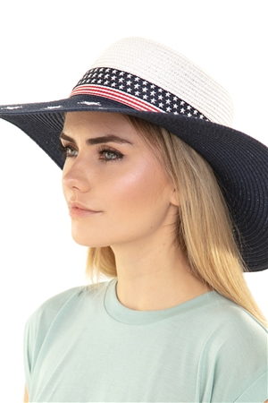 S30-1-1-MH0026WH-WHITE AMERICAN FLAG FLOPPY HAT/6PCS