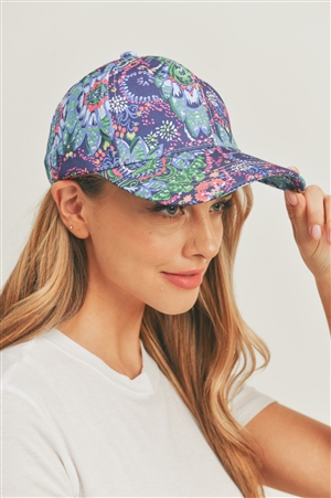 S30-1-1-MH0126 - FLORAL PAISLEY, BASEBALL CAP/6PCS