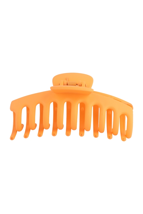 S4-6-4-MH0171ORA - HAIR CLAW CLIP HAIR ACCESSORIES - ORANGE/12PCS