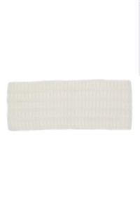 S30-1-1-MH0183 - FUZZY CABLE KNIT HEADBAND-IVORY/6PCS