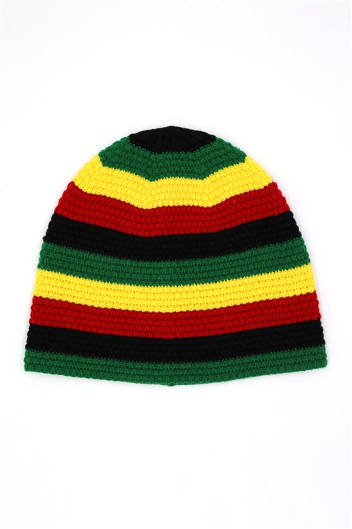 S30-1-1-MH0189 - RASTA INSPIRED KNIT BEANIE/6PCS