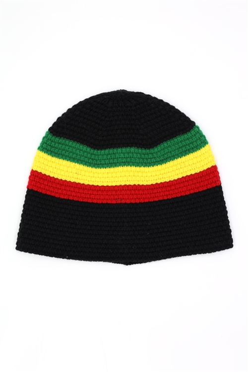 S30-1-1-MH0191 - RASTA INSPIRED KNIT BEANIE/6PCS