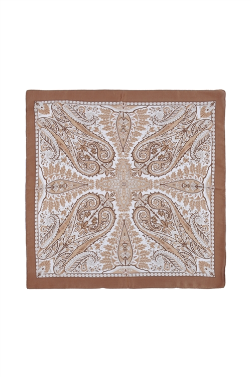 S30-1-1-MI-BS0026-BR - PAISLEY PRINT BANDANA-BROWN/6PCS