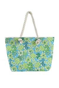 S30-1-1-MB0223 - HAND DRAWN PRINT TOTE BEACH BAG/6PCS