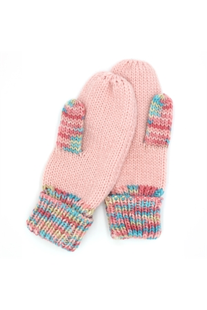 S30-1-1-MI-MG0057BH-MULTICOLOR CUFF AND THUMB FLEECE MITTENS-BLUSH/6PCS (NOW $5.00 ONLY)