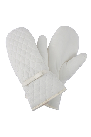 S30-1-1-MG0068-CR - PUFFER PADDED QUILTED MITTENS-WHITE/6PCS