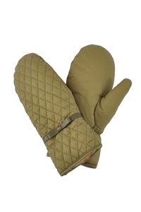 S30-1-1-MG0068-OV - PUFFER PADDED QUILTED MITTENS-OLIVE/6PCS
