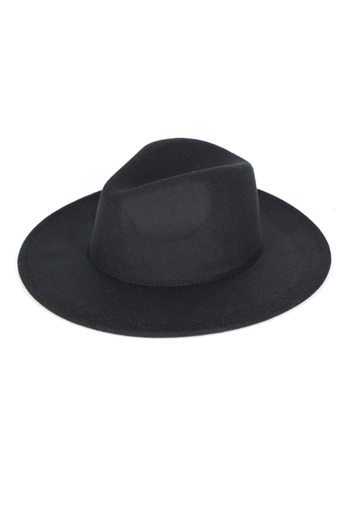 S30-1-1-MI-MH0125-BK - SOLID PANAMA HAT-BLACK/6PCS