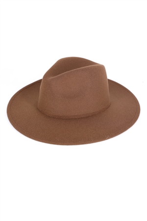 S30-1-1-MI-MH0125-BR - SOLID PANAMA HAT-BROWN/6PCS