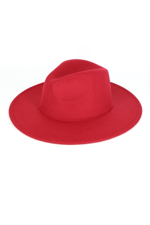 S30-1-1-MI-MH0125-BU - SOLID PANAMA HAT-BURGUNDY/6PCS