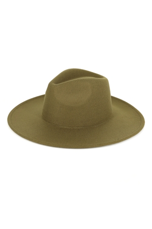 S30-1-1-MH0142-OV - SOLID PANAMA HAT
-OLIVE/6PCS