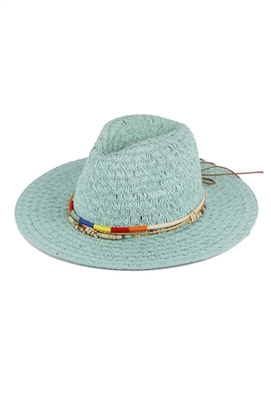 Wholesale Navy Blue Straw Sun Hats - Wide Brim Hat - Los Angeles