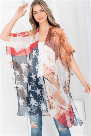 S30-1-1-MS0163 - VINTAGE AMERICAN FLAG KIMONO/6PCS