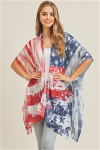 S30-1-1-MS0233 - VINTAGE AMERICAN FLAG KIMONO/6PCS