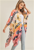 S30-1-1-MS0241DP - AZTEC KIMONO - DIRTY PINK/6PCS (NOW $7.75 ONLY)