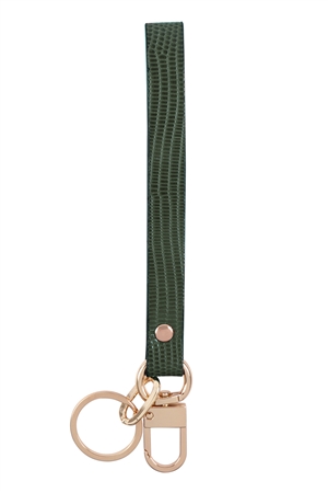 S21-4-4-MK427-1GRN-GREEN SNAKESKIN LOOP BAND KEYCHAIN/6PCS (NOW $2.00 ONLY!)