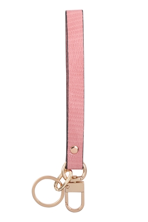 S21-4-4-MK427-1PINK-PINK SNAKESKIN LOOP BAND KEYCHAIN/6PCS (NOW $2.00 ONLY!)