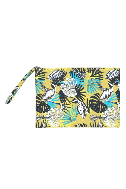 S27-9-2-MP0119 - TROPICAL LEAVES POUCH /6PCS