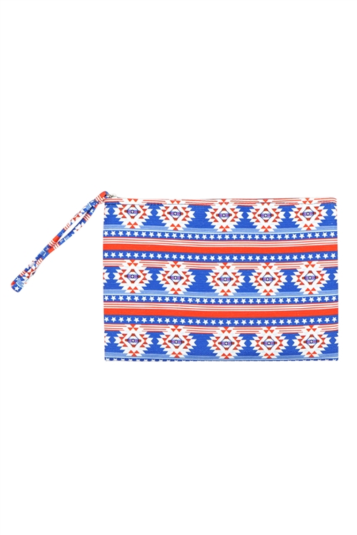 S30-1-1-MP0128 - STAR & STRIPE AZTEC POUCH /6PCS