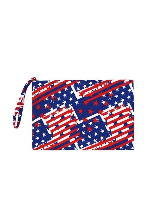 S30-1-1-MP0162 - AMERICAN FLAG POUCH. 10"X7". /6PCS