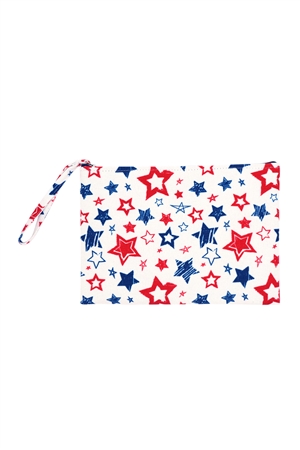 S27-4-4-MP0163 - AMERICAN FLAG STAR POUCH. 10"X7". /6PCS