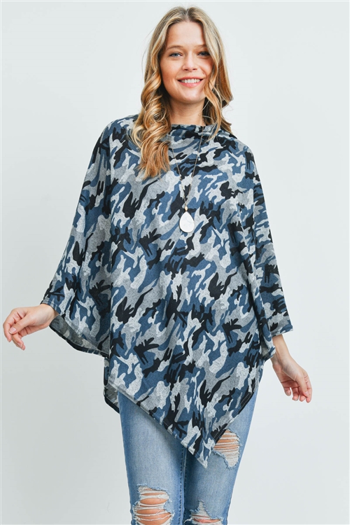 S29-3-2-MS0164GR - ALL YEAR ROUND CAMO PONCHO GREY/6PCS