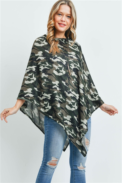 S29-3-2-MS0164OV - ALL YEAR ROUND CAMO PONCHO OLIVE/6PCS