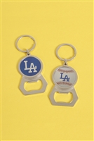 S27-1-1-MT7524 - LA SPORTS BOTTLE OPENER KEYCHAIN-MULTICOLOR/12PCS