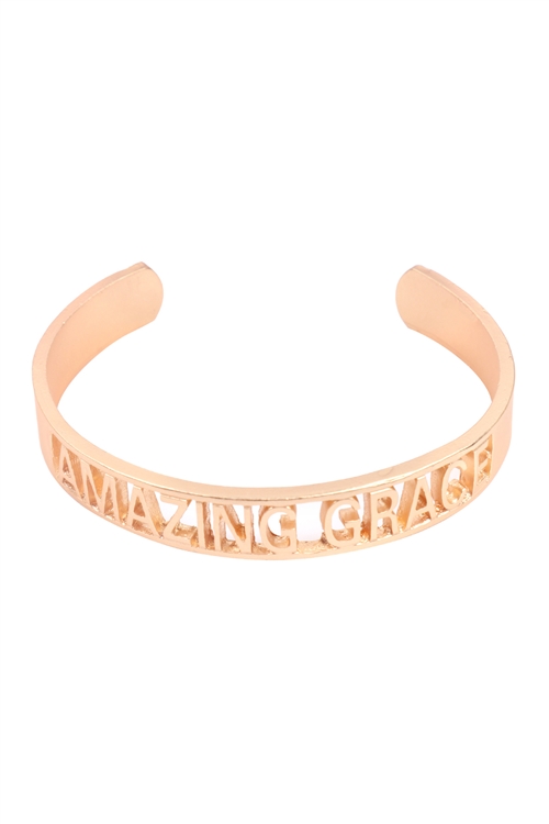 S29-2-4-MYB1410MGAMZ-AMAZING GRACE BANGLE BRACELET-MATTE GOLD/6PCS