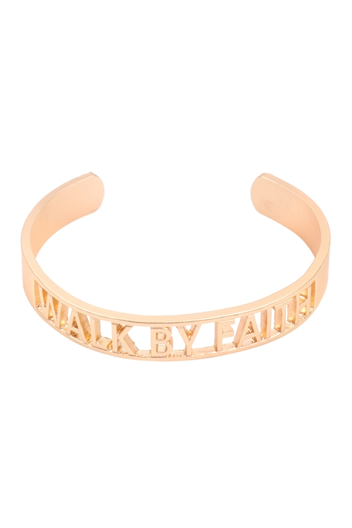 S29-2-2-MYB1410MGFT-FAITH BANGLE BRACELET-MATTE GOLD/6PCS