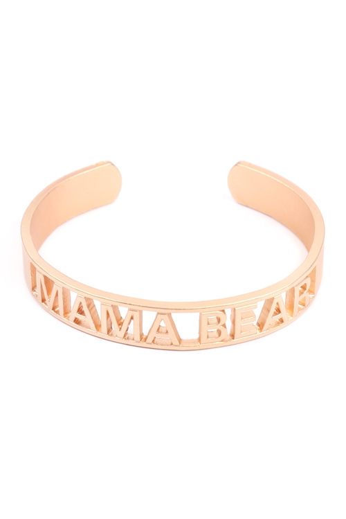 S29-2-2-MYB1410MGMA-MAMA BANGLE BRACELET-MATTE GOLD/6PCS