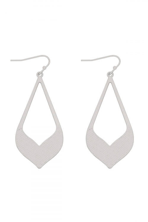 S25-2-2-MYE1188R SILVER CAST ARROW DROP EARRINGS/6PAIRS