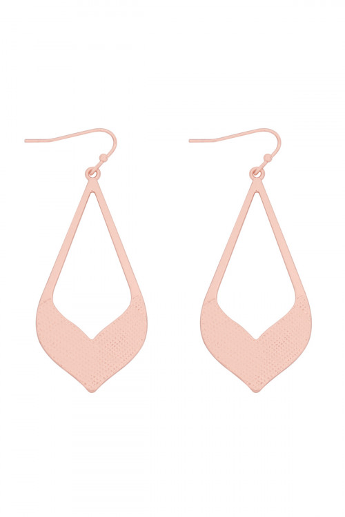 S25-2-2-MYE1188RG ROSE GOLD CAST ARROW DROP EARRINGS/6PAIRS