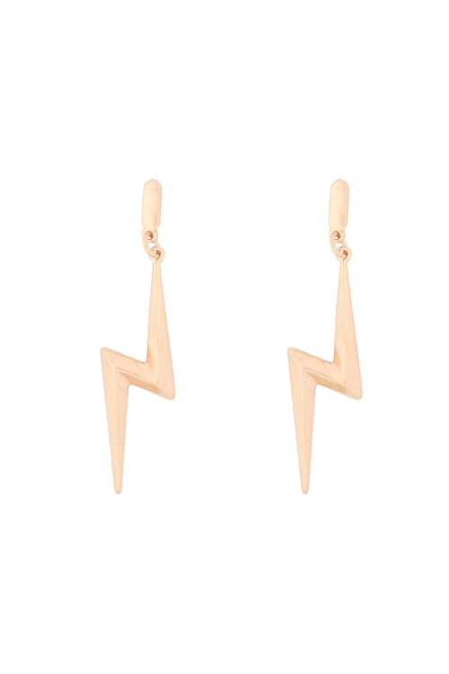 S19-10-2-MYE1270WG-LIGHTNING DROP EARRINGS-GOLD/6PCS