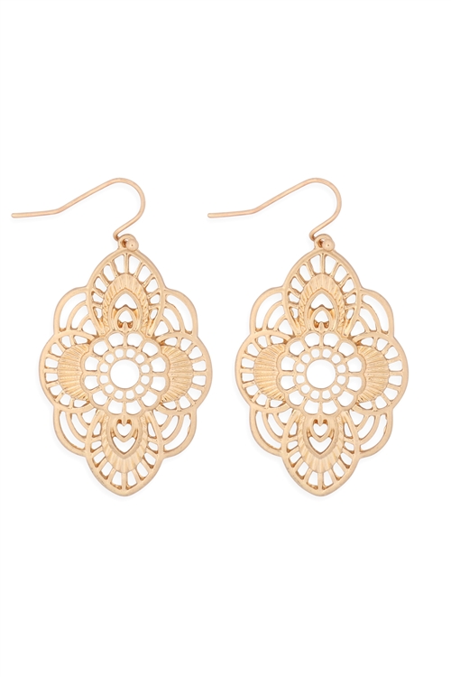 S22-11-2-MYE1279WG-FILIGREE DROP EARRINGS-GOLD/6PCS