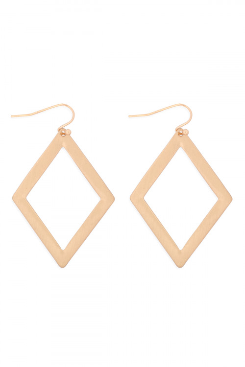 S21-12-4-MYE1287BG-RHOMBUS DROP EARRINGS-GOLD/6PAIRS