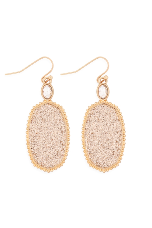 S20-10-4-MYE1309GD-FACETED DROP EARRINGS-GOLD/6PAIRS