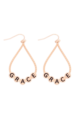 S29-2-1-MYE1400MGGRC-GRACE CHARM TEARDROP EARRINGS-MATTE GOLD/6PAIRS