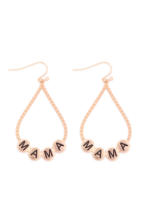 S29-2-1-MYE1400MGMA-CHARM TEARDROP EARRINGS-MATTE GOLD/6PAIRS